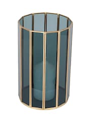 Pacific Lifestyle Brass Glass Panelled Hurricane - Image 7 of 8