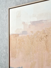 Pacific Lifestyle Terracotta Abstract Square Canvas with Oak Effect Frame - Image 4 of 6