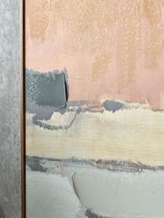 Pacific Lifestyle Terracotta Abstract Square Canvas with Oak Effect Frame - Image 5 of 6