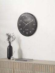 Pacific Lifestyle Black Dome Glass Wall Clock - Image 1 of 5