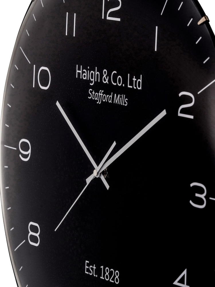 Pacific Lifestyle Black Dome Glass Wall Clock - Image 5 of 5