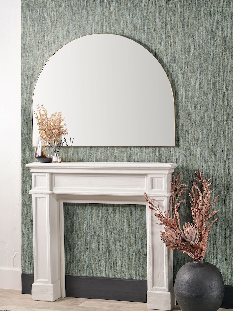 Pacific Lifestyle Gold Metal Slim Frame Wide Arch Wall Mirror - Image 1 of 6
