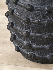 Pacific Lifestyle Black Fibrestone Decorative Ribbed Large Vase - Image 3 of 5