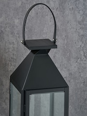 Pacific Lifestyle Black Glass Tall Large Lantern - Image 2 of 6