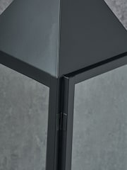 Pacific Lifestyle Black Glass Tall Large Lantern - Image 4 of 6