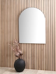 Pacific Lifestyle Black Metal Slim Frame Tall Arch Wall Mirror - Image 1 of 6