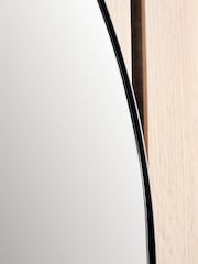 Pacific Lifestyle Black Metal Slim Frame Tall Arch Wall Mirror - Image 3 of 6