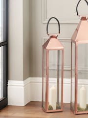 Pacific Lifestyle Copper Glass Large Lantern - Image 1 of 2