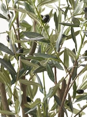 Pacific Lifestyle Green Large Artificial Olive Tree in Pot - Image 4 of 6