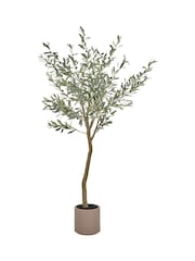Pacific Lifestyle Green Large Artificial Olive Tree in Pot - Image 5 of 6