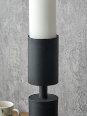 Pacific Lifestyle Black Metal Pillar Candle Large - Image 2 of 5