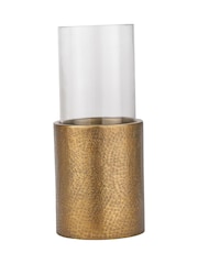 Pacific Lifestyle Antique Brass Metal and Clear Glass Small - Image 6 of 6