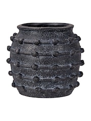 Pacific Lifestyle Black Fibrestone Decorative Ribbed Medium Vase - Image 5 of 5