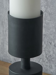 Pacific Lifestyle Black Metal Pillar Candle Small - Image 2 of 5