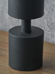Pacific Lifestyle Black Metal Pillar Candle Small - Image 3 of 5