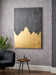 Pacific Lifestyle Black Abstract Frameless Canvas - Image 1 of 6