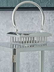 Pacific Lifestyle Silver Glass Rectangular Large Lantern - Image 2 of 5