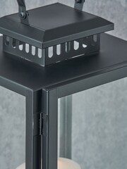 Pacific Lifestyle Black Glass Rectangular Medium Lantern - Image 3 of 4