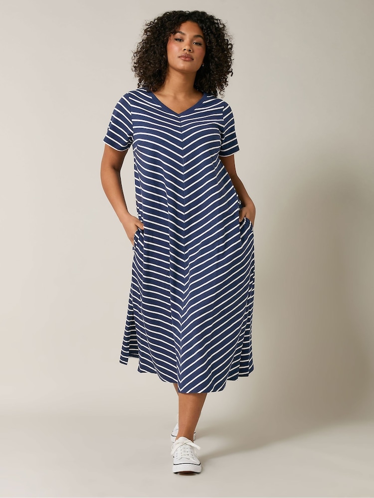Evans Jersey Slub 100% Cotton Dress - Image 1 of 5