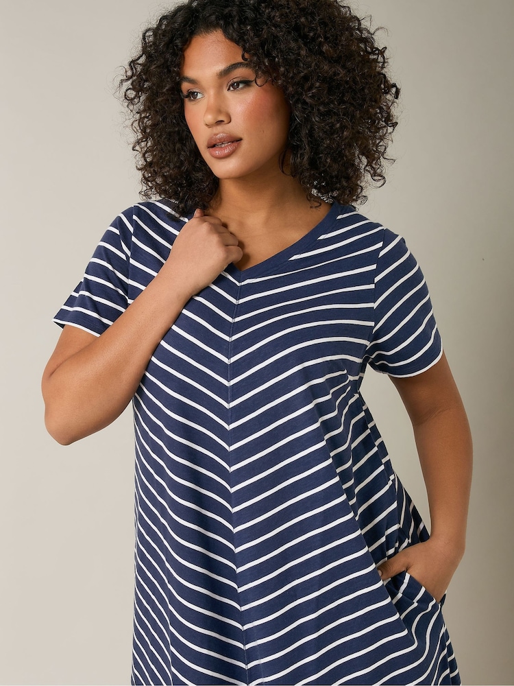 Evans Jersey Slub 100% Cotton Dress - Image 4 of 5
