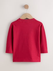 Red Christmas Mickey Mouse Long Sleeve T-Shirt (3mths-8yrs) - Image 6 of 8