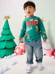 Green Christmas Marvel Long Sleeve T-Shirt (9mths-8yrs) - Image 3 of 3