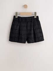 Black Check Shorts (3-16yrs) - Image 1 of 4
