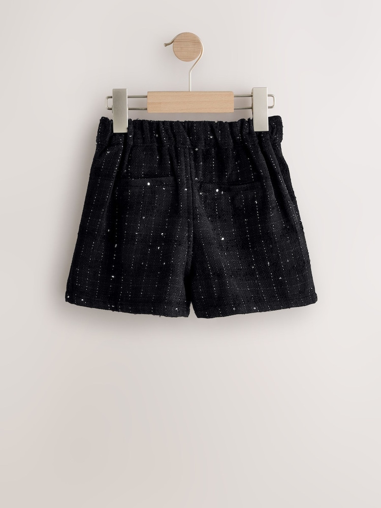 Black Check Shorts (3-16yrs) - Image 2 of 4