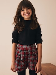 Red Pleat Front Shorts (3-16yrs) - Image 1 of 4