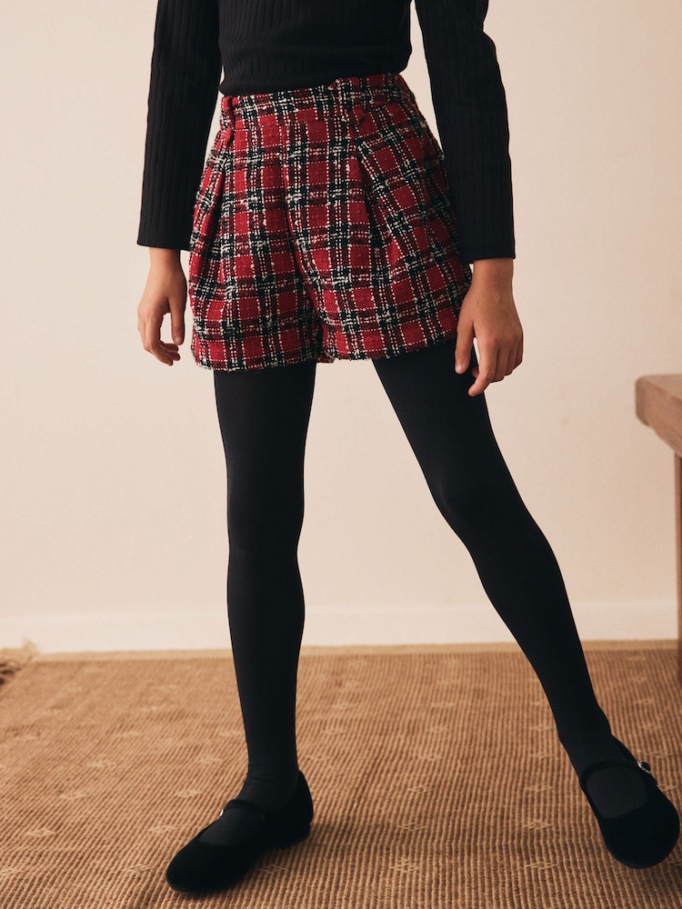 Red Pleat Front Shorts (3-16yrs) - Image 2 of 4
