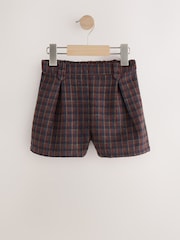 Brown Check Pleat Front Shorts (3-16yrs) - Image 4 of 8
