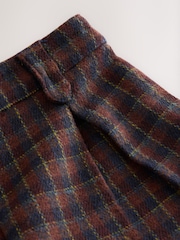 Brown Check Pleat Front Shorts (3-16yrs) - Image 7 of 8