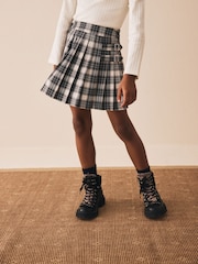 Black/White Check Pleated Skirt (3-16yrs) - Image 1 of 4