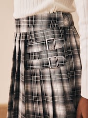 Black/White Check Pleated Skirt (3-16yrs) - Image 4 of 4