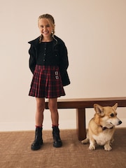 Red Check Pleated Skirt (3-16yrs) - Image 1 of 6