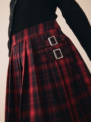 Red Check Pleated Skirt (3-16yrs) - Image 5 of 6