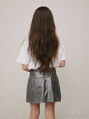 Charcoal Grey Foil Printed Mini Skirt (3-16yrs) - Image 3 of 8