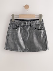 Charcoal Grey Foil Printed Mini Skirt (3-16yrs) - Image 4 of 8