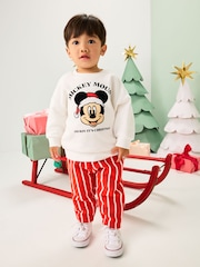 Red/White Christmas - Mickey Mouse Crew Sweatshirt and Joggers Set (3mths-8yrs) - Imagen 1 de 8