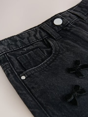 Charcoal Grey Denim Bow Embellished Skirt (3-16yrs) - Image 4 of 5
