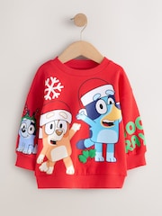 Red Christmas Mickey Mouse Crew Sweatshirt (3mths-8yrs) - Image 1 of 4