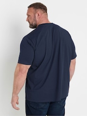Синій - BadRhino Big & Tall Soft Touch T-Shirt - Image 3 of 7