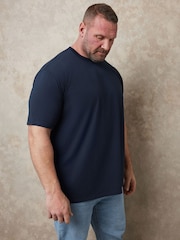 Синій - BadRhino Big & Tall Soft Touch T-Shirt - Image 4 of 7