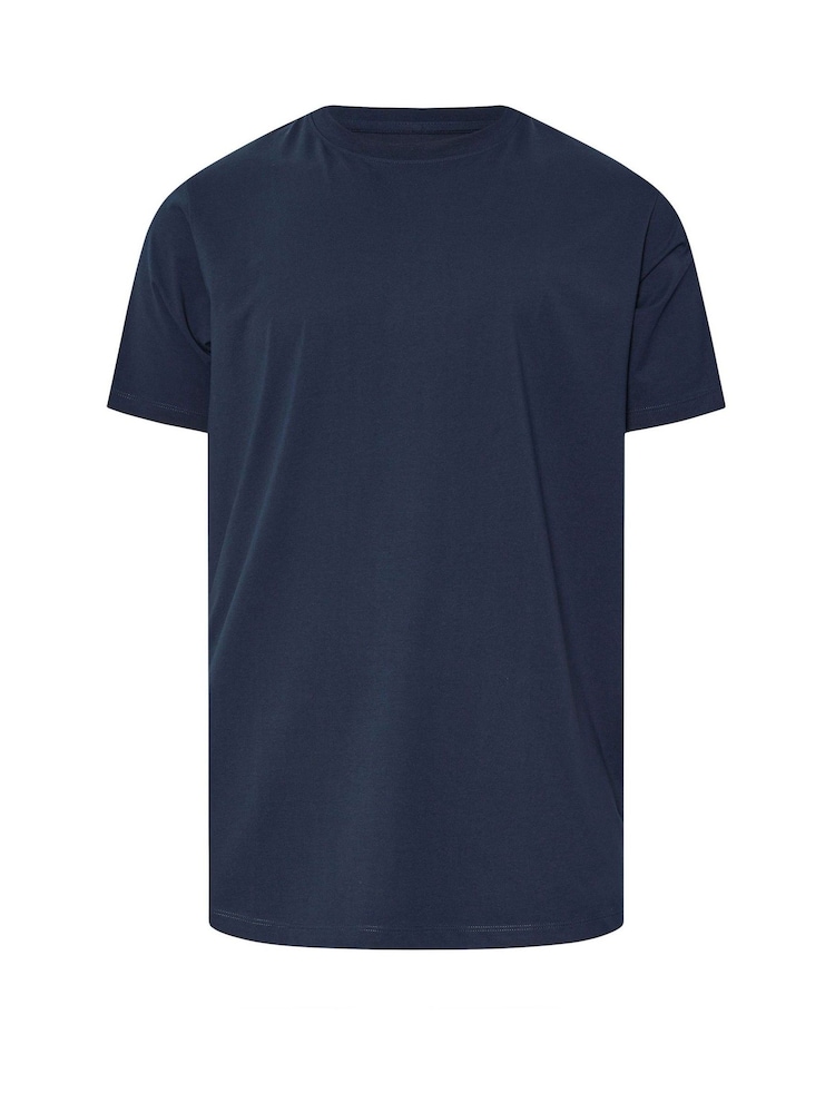 Синій - BadRhino Big & Tall Soft Touch T-Shirt - Image 6 of 7