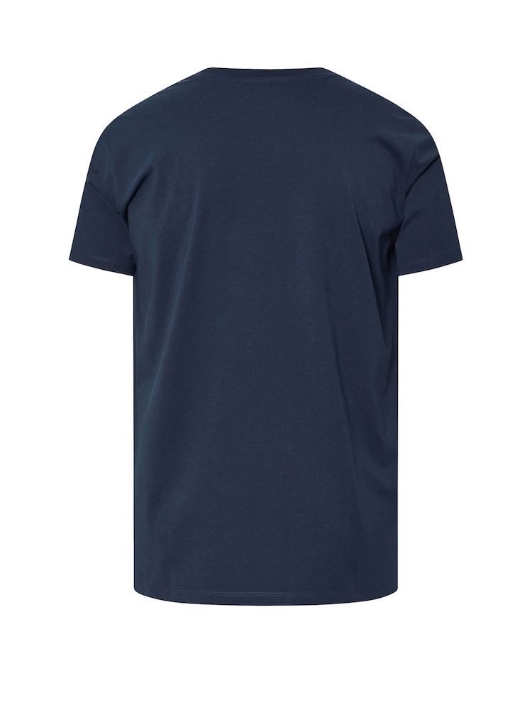 Синій - BadRhino Big & Tall Soft Touch T-Shirt - Image 7 of 7