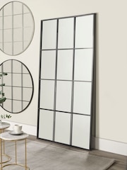 Pacific Lifestyle Grey Metal 12 Section Floor Mirror - Image 1 of 5