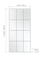 Pacific Lifestyle Grey Metal 12 Section Floor Mirror - Image 5 of 5