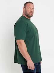 Зелений - BadRhino Big & Tall Soft Touch T-Shirt - Image 2 of 7