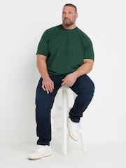Зелений - BadRhino Big & Tall Soft Touch T-Shirt - Image 4 of 7