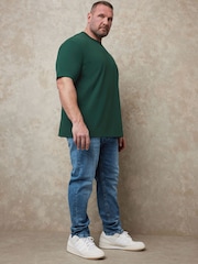 Зелений - BadRhino Big & Tall Soft Touch T-Shirt - Image 5 of 7